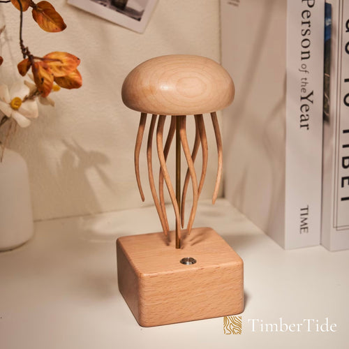 Handcrafted Wooden Jellyfish Automaton