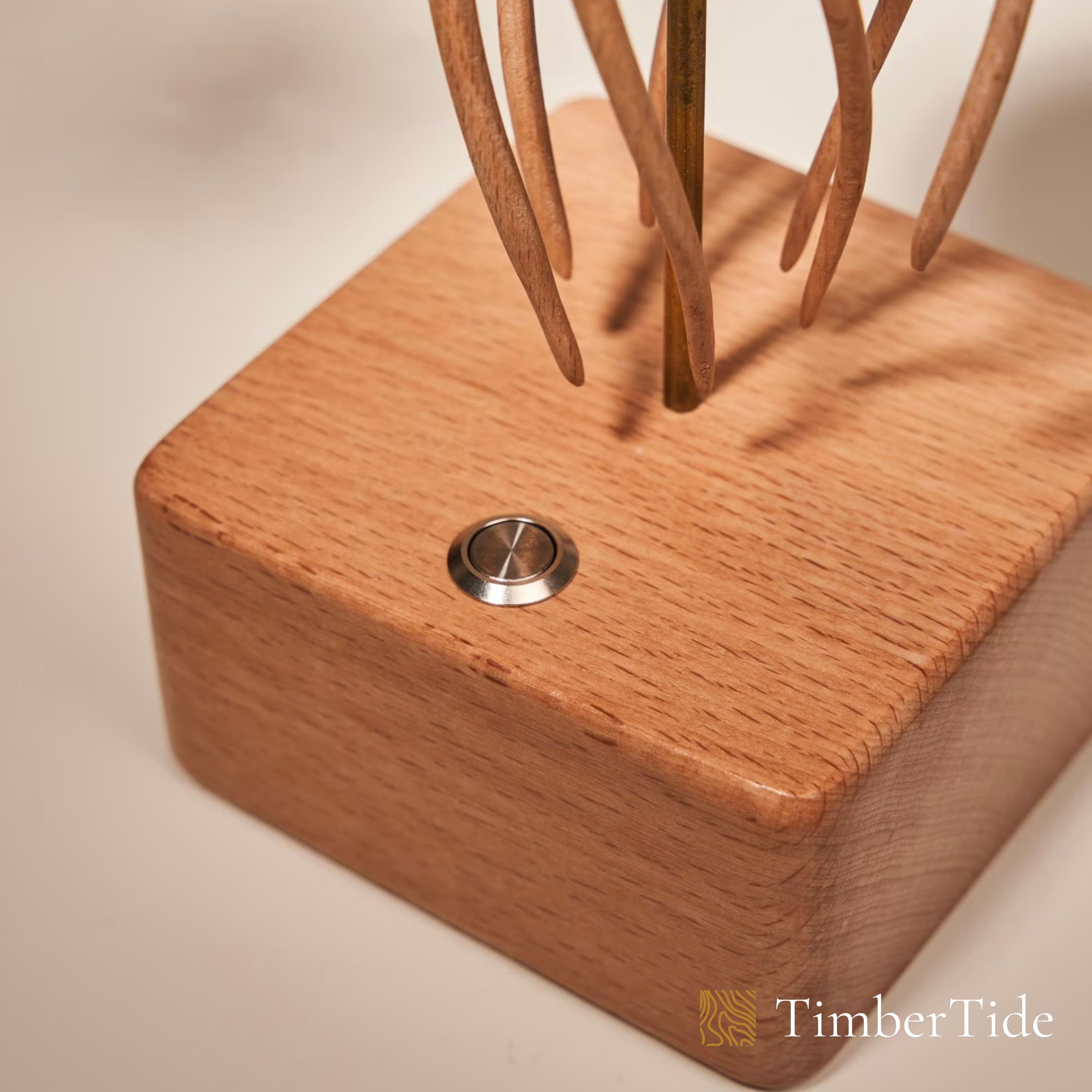 Wooden Jellyfish Automaton – Desk Sculpture | TimberTide