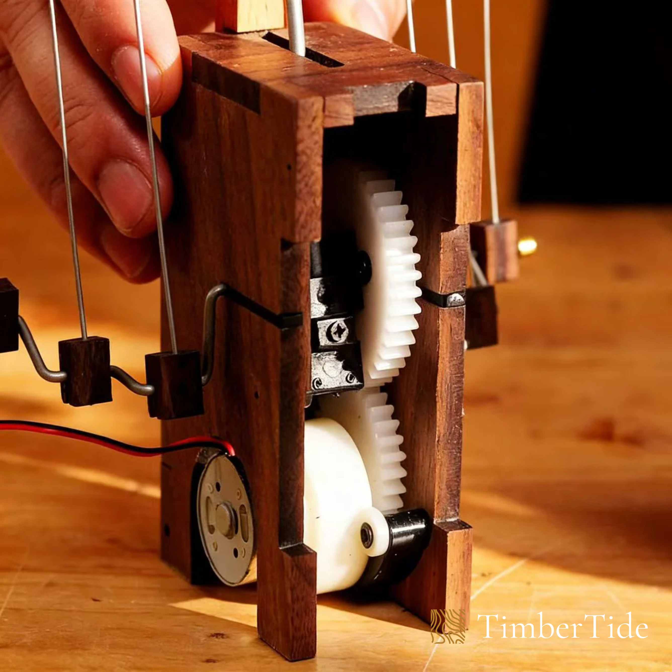 Wooden Dragon Automaton – Handcrafted Kinetic Sculpture | TimberTide