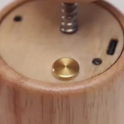 Handcrafted Wooden Mushroom Automaton