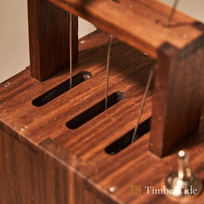 Handcrafted Walnut Whale Automaton